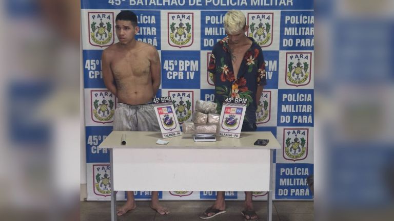 Dupla é presa com mais de 3 kg de maconha durante ação da PM em Tailândia